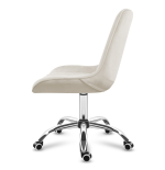 Krzesło/fotel biurowy dla gabinetu, pracowni, kosmetyczne NOTO velur BEŻOWY