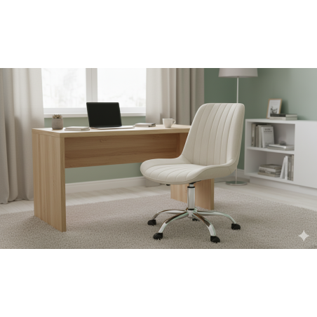 Krzesło/fotel biurowy dla gabinetu, pracowni, kosmetyczne NOTO velur BEŻOWY