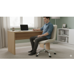 Krzesło/fotel biurowy dla gabinetu, pracowni, kosmetyczne NOTO velur BEŻOWY