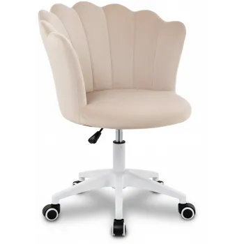 Krzesło/fotel biurowy dla gabinetu, pracowni, kosmetyczne FLOWERS BEŻOWY