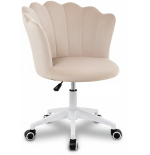Krzesło/fotel biurowy dla gabinetu, pracowni, kosmetyczne FLOWERS BEŻOWY