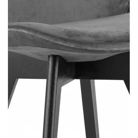 Krzesło skandynawskie nowoczesne do jadalni kuchni MILEO PREMIUM CIEMNO-SZARY VELVET