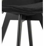 Krzesło skandynawskie nowoczesne do jadalni kuchni MILEO PREMIUM CZARNY EKO