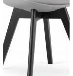 Krzesło skandynawskie nowoczesne do jadalni kuchni MILEO PREMIUM CIEMNO-SZARY EKO