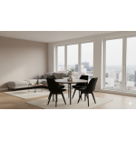 Krzesło skandynawskie nowoczesne do jadalni kuchni MILEO PREMIUM CZARNY EKO