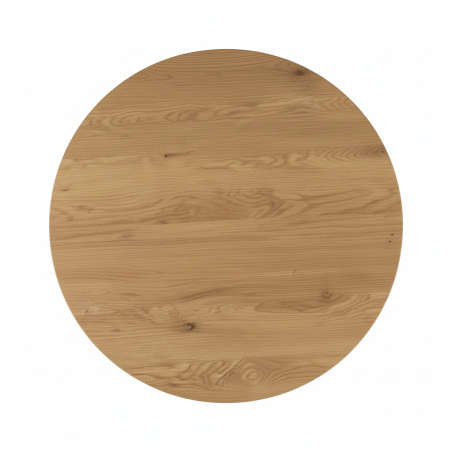 Stół okrągły JUST HOME skandynawski 80cm DĄB, CZARNE NOGI