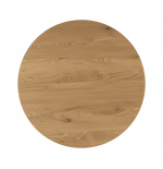 Stół okrągły JUST HOME skandynawski 80cm DĄB, CZARNE NOGI