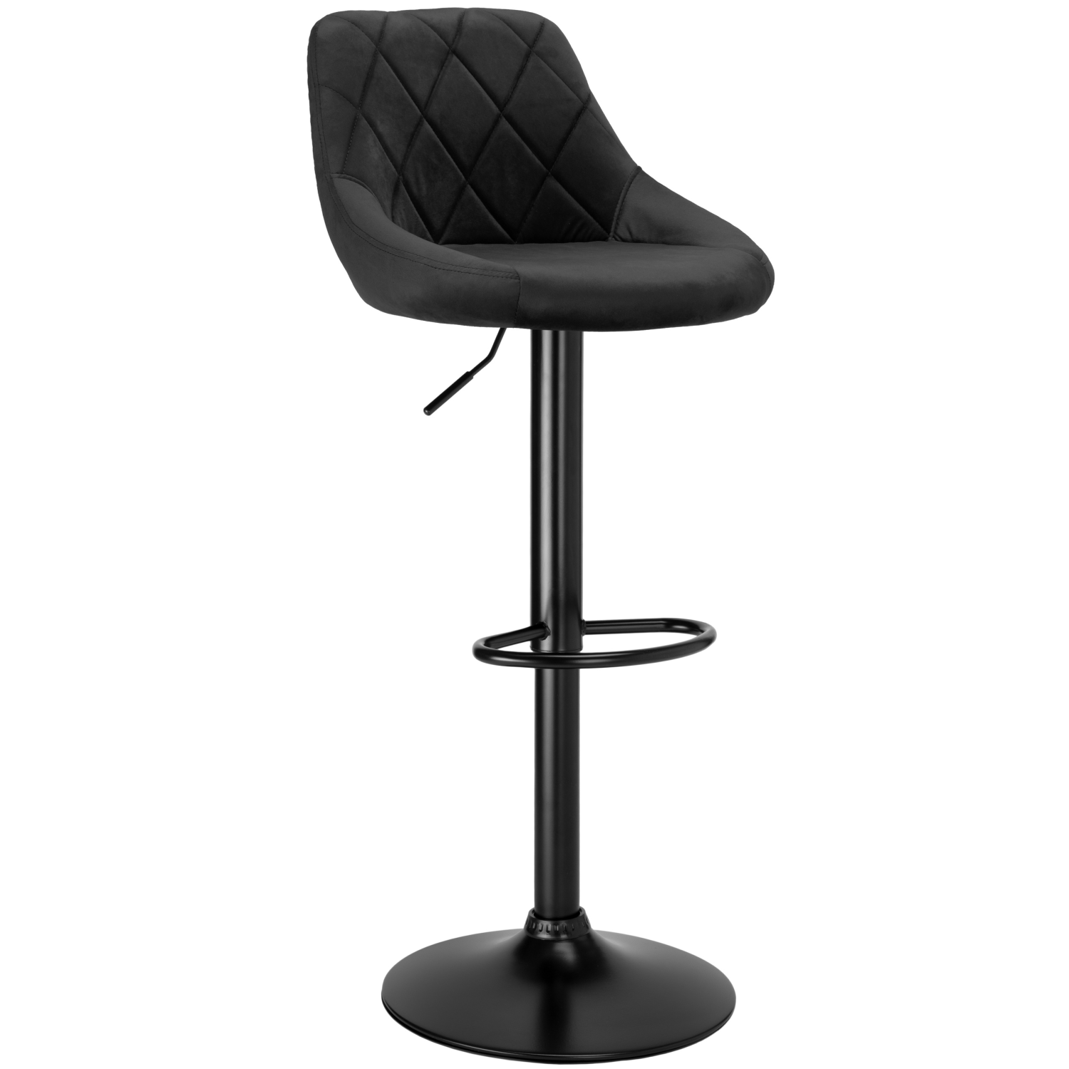 Hoker regulowany loftowy Toledo czarny velvet BL