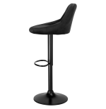 Hoker regulowany loftowy Toledo czarny velvet BL