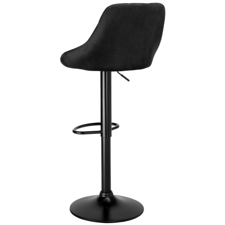 Hoker regulowany loftowy Toledo czarny velvet BL