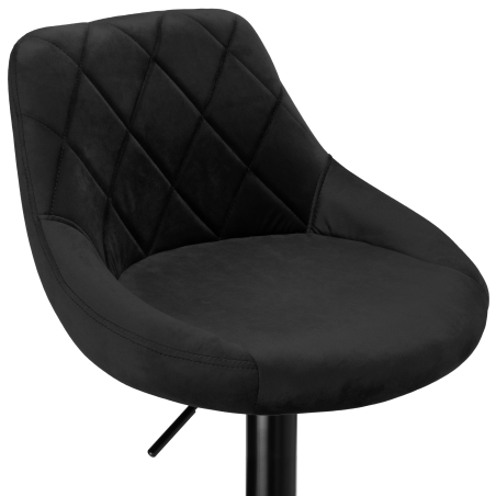 Hoker regulowany loftowy Toledo czarny velvet BL