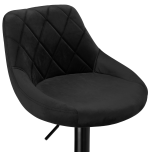 Hoker regulowany loftowy Toledo czarny velvet BL