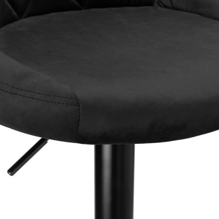 Hoker regulowany loftowy Toledo czarny velvet BL