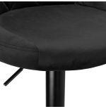 Hoker regulowany loftowy Toledo czarny velvet BL