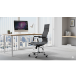 Fotel obrotowy EXCLUSIVE Fotel do gabinetu siatkowany Czarny przewiewny