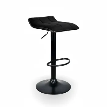 Hoker barowy, kuchenny, regulowany wyspa, czarny, nowoczesny, welur