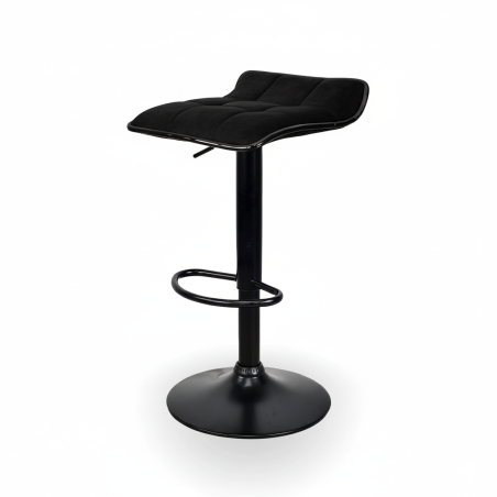 Hoker barowy, kuchenny, regulowany wyspa, czarny, nowoczesny, welur