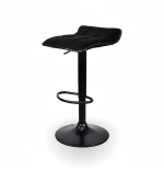 Hoker barowy, kuchenny, regulowany wyspa, czarny, nowoczesny, welur