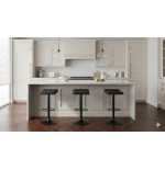 Hoker barowy, kuchenny, regulowany wyspa, czarny, nowoczesny, welur