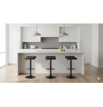 Hoker barowy, kuchenny, regulowany wyspa, czarny, nowoczesny, welur