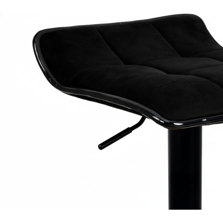 Hoker barowy, kuchenny, regulowany wyspa, czarny, nowoczesny, welur