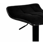 Hoker barowy, kuchenny, regulowany wyspa, czarny, nowoczesny, welur