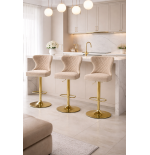 Hoker barowy,do kuchni, salonu, pokoju, wyspa elegancki VELVET BEŻOWY GL