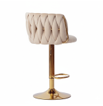 Hoker regulowany, obrotowy, barowy, do kuchni Glamour Loft Pleciony wyspa