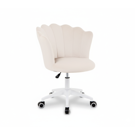 Krzesło/fotel biurowy dla gabinetu, pracowni, kosmetyczne FLOWERS BEŻOWY