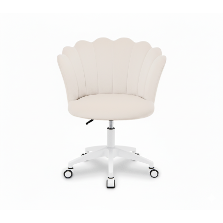 Krzesło/fotel biurowy dla gabinetu, pracowni, kosmetyczne FLOWERS BEŻOWY