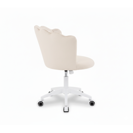 Krzesło/fotel biurowy dla gabinetu, pracowni, kosmetyczne FLOWERS BEŻOWY
