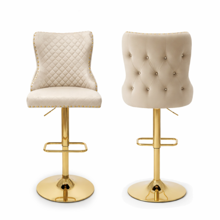 Hoker barowy,do kuchni, salonu, pokoju, wyspa elegancki VELVET BEŻOWY GL
