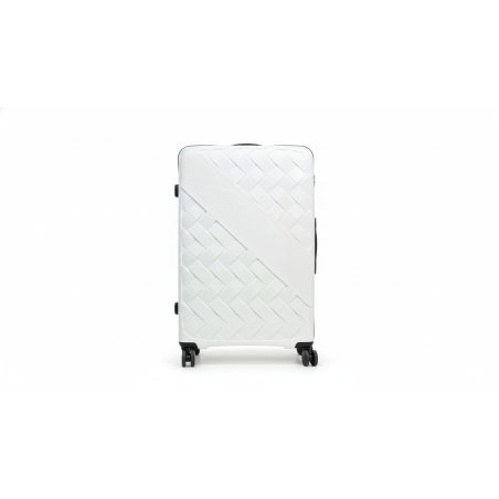 Walizka podróżna, duża, VINCI - PP150 L BIAŁA, Polipropylen, TSA