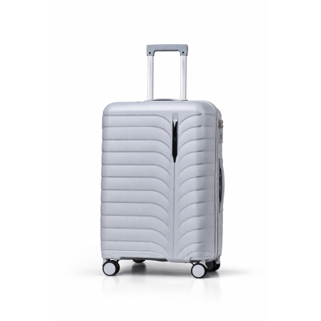 Walizka podróżna, duża, VINCI - PP24 L SZARA, Polipropylen, TSA