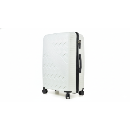 Walizka podróżna, duża, VINCI - PP150 L BIAŁA, Polipropylen, TSA