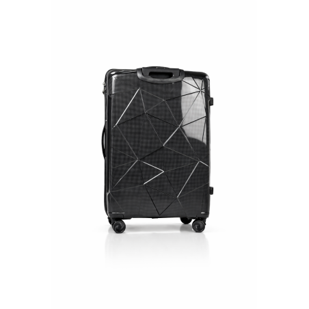 Walizka podróżna, duża, VINCI - PP016 L CZARNA, Polipropylen, TSA