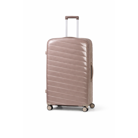 Walizka podróżna, duża, VINCI - PP280 L kawowa, Polipropylen, TSA