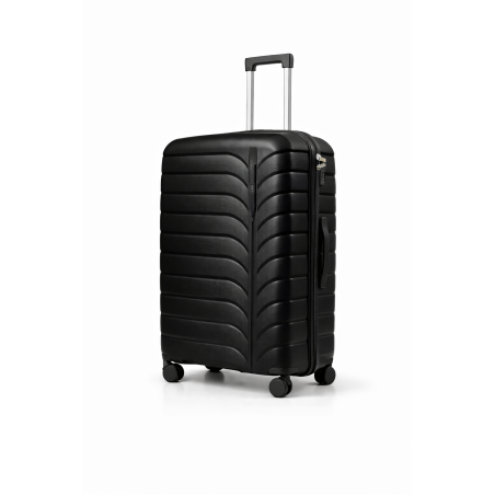 Walizka podróżna, duża, VINCI - PP24 L CZARNA, Polipropylen, TSA