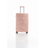 Walizka podróżna, duża, VINCI - PP016 L RÓŻOWA, Polipropylen, TSA