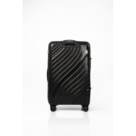 Walizka podróżna, średnia, VINCI - PP120 M czarna, Polipropylen, TSA