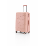 Walizka podróżna, średnia, VINCI - PP016 M RÓŻOWA, Polipropylen, TSA