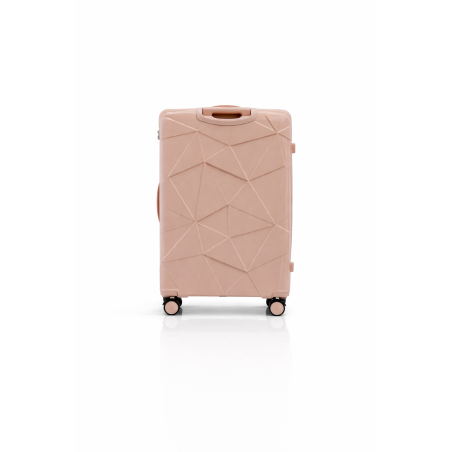 Walizka podróżna, średnia, VINCI - PP016 M RÓŻOWA, Polipropylen, TSA