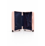 Walizka podróżna, średnia, VINCI - PP016 M RÓŻOWA, Polipropylen, TSA