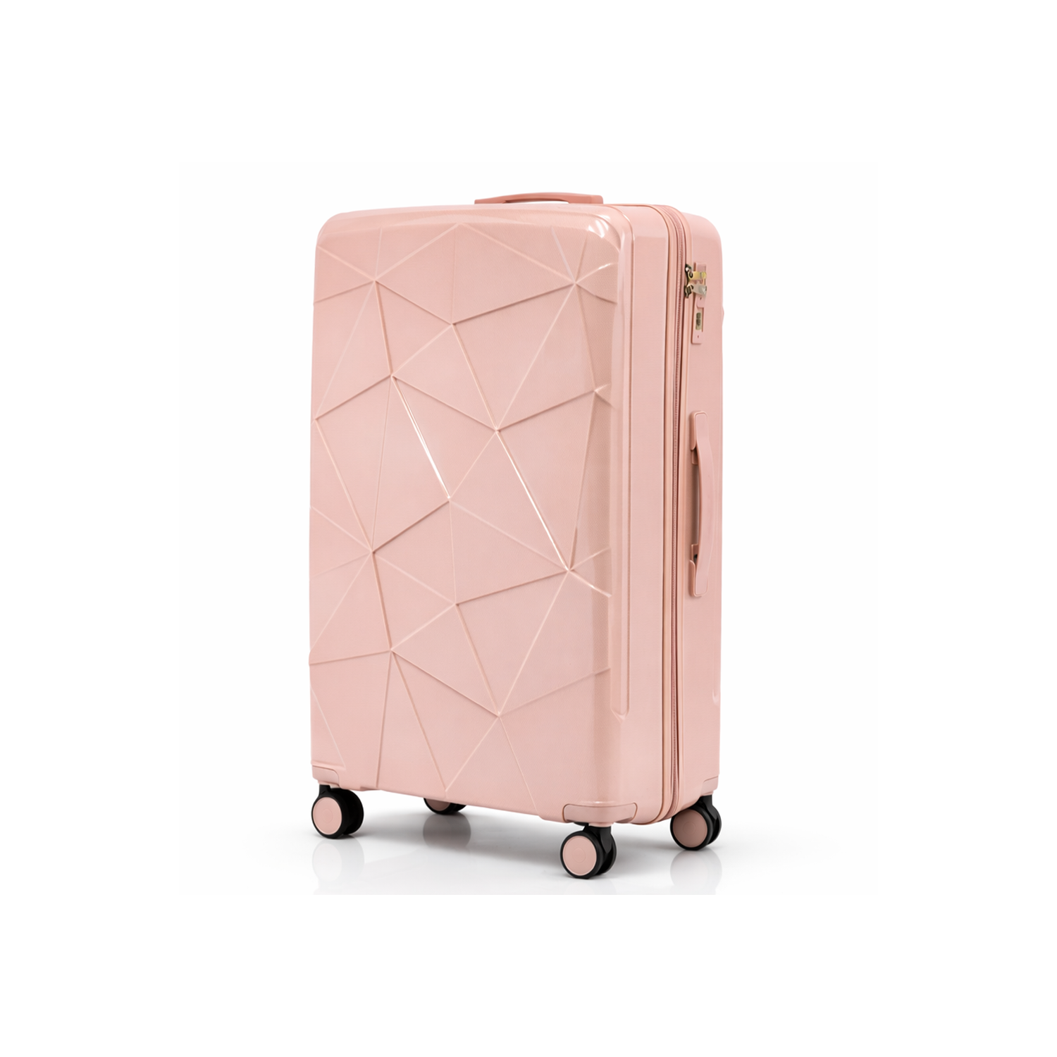 Walizka podróżna, duża, VINCI - PP016 L RÓŻOWA, Polipropylen, TSA