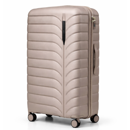 Walizka podróżna, duża, VINCI - PP24 L KAWOWA, Polipropylen, TSA