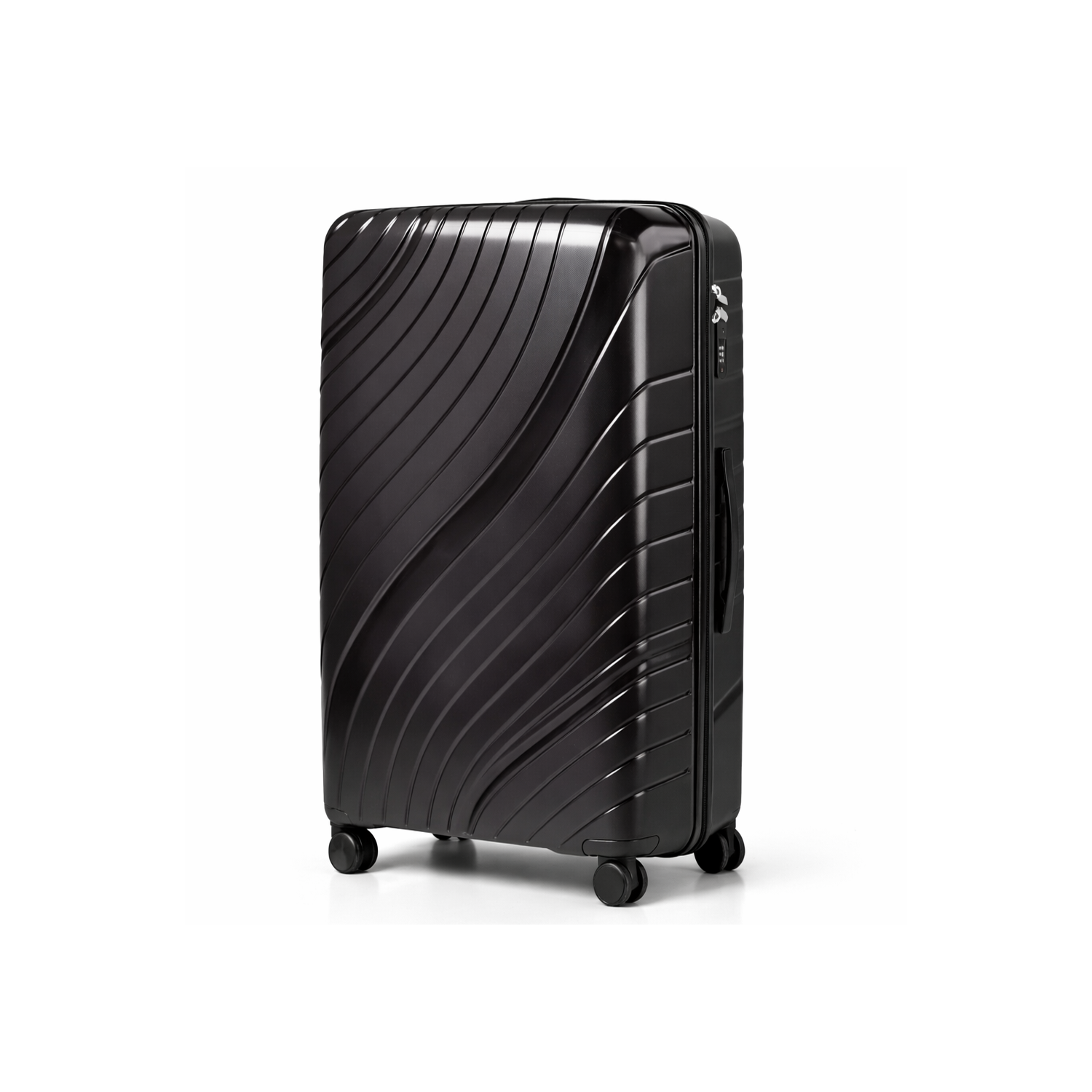 Walizka podróżna, duża, VINCI - PP120 L czarna, Polipropylen, TSA