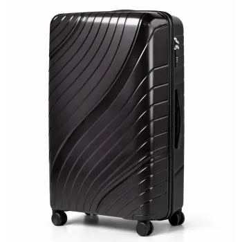 Walizka podróżna, duża, VINCI - PP120 L czarna, Polipropylen, TSA