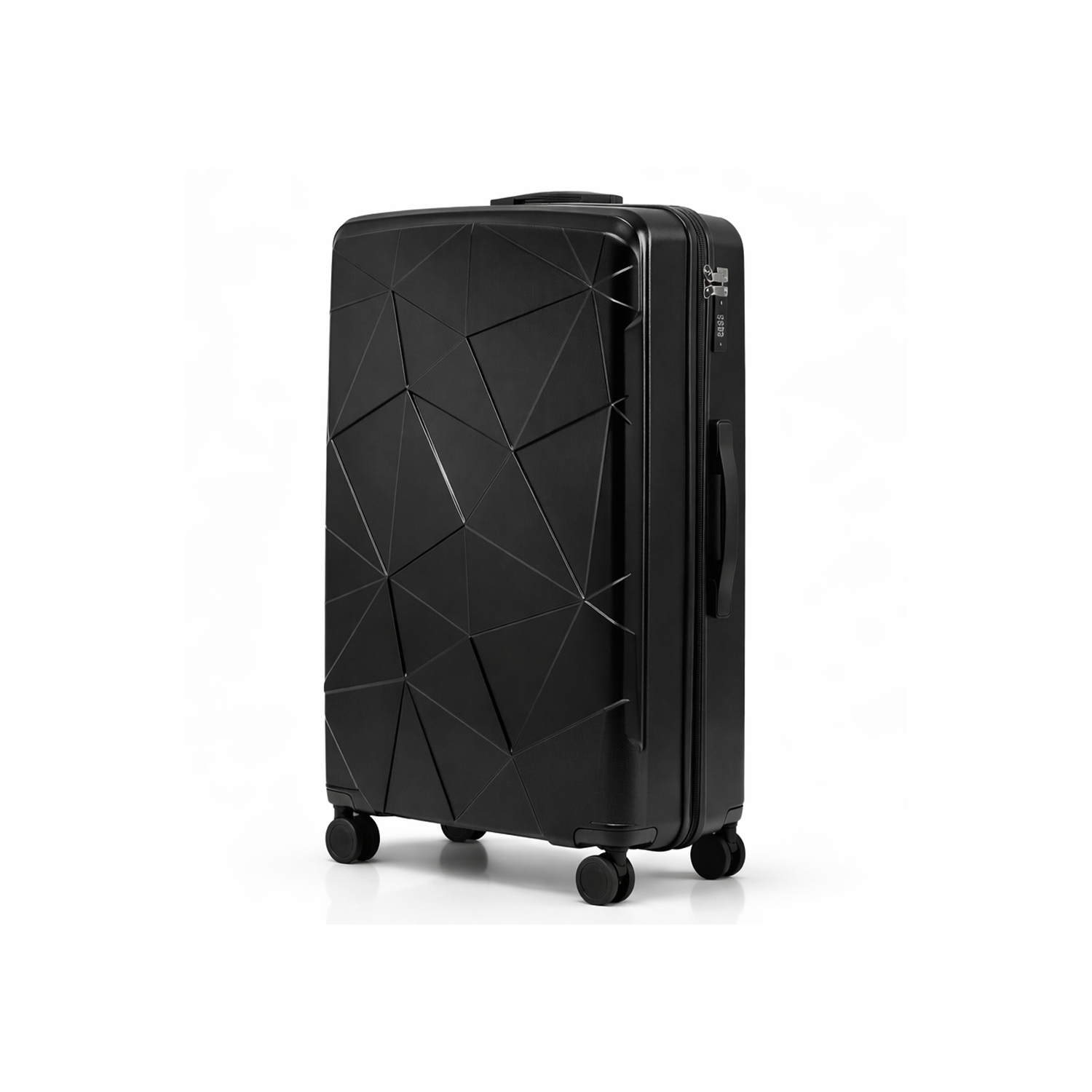 Walizka podróżna, średnia, VINCI - PP016 M CZARNA, Polipropylen, TSA