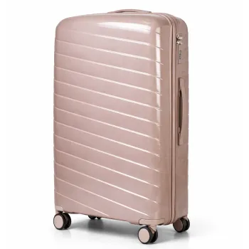 Walizka podróżna, średnia, VINCI - PP280 M kawowa, Polipropylen, TSA