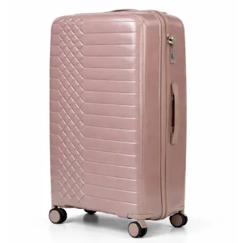 Walizka podróżna, średnia, VINCI - PP450 M kawowa, Polipropylen, TSA